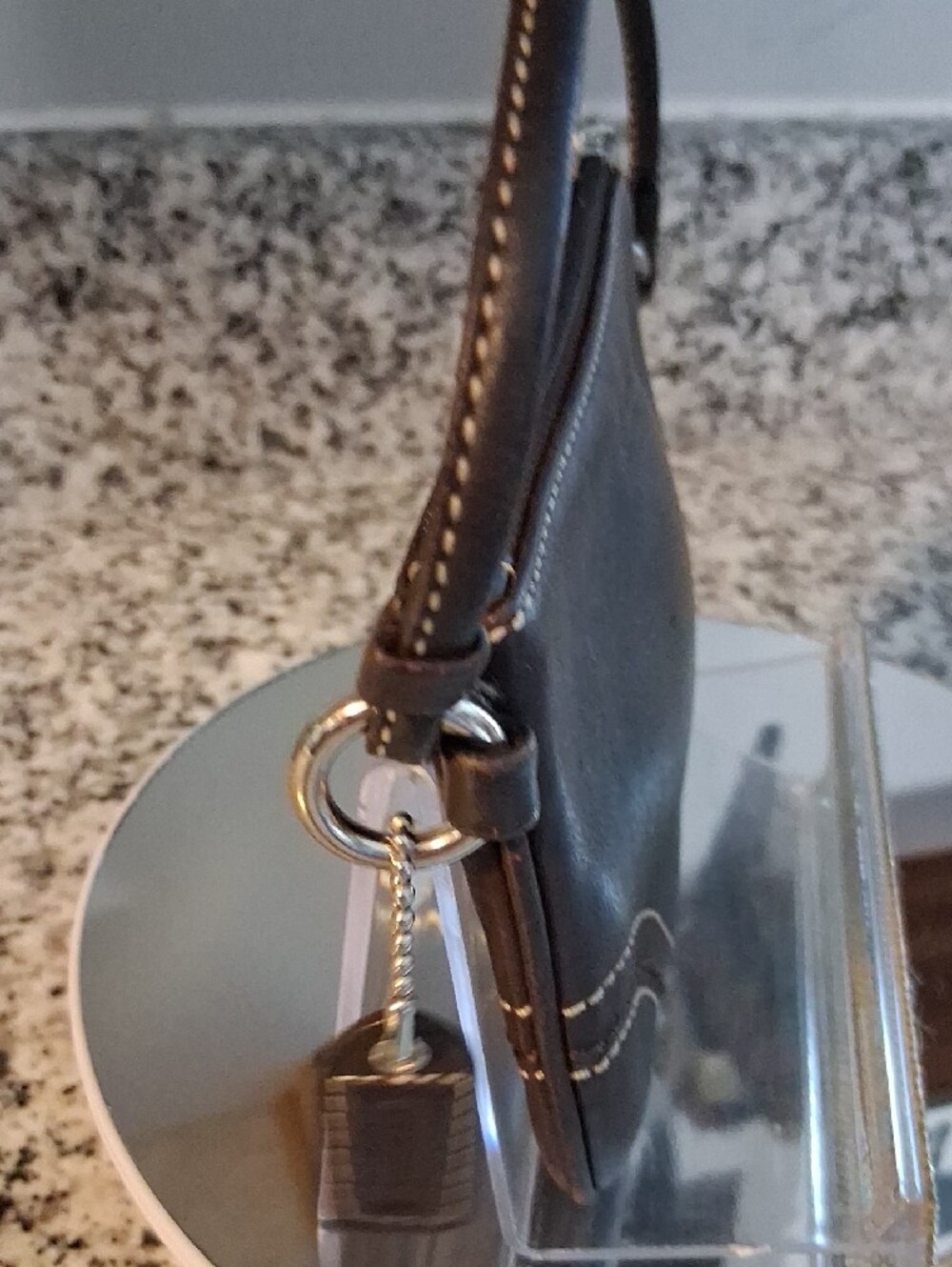 Coach Dark Brown Leather Wristlet Clutch - Picture 2 of 6